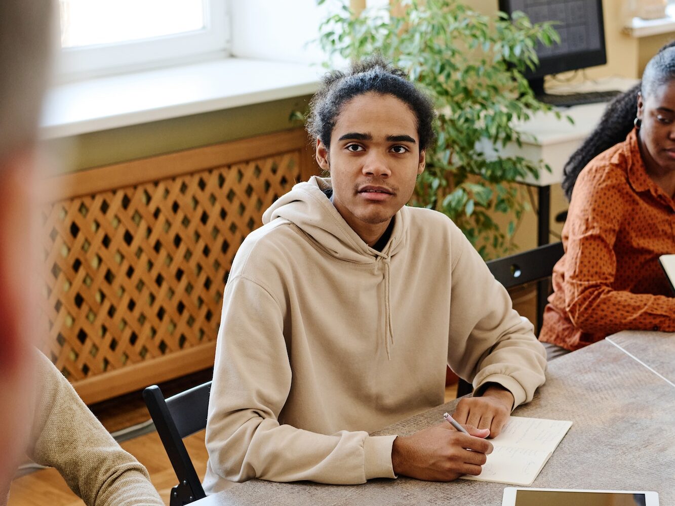 Young Black Man During Lesson